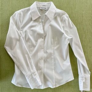 Calvin Klein Pinpoint Oxford Blouse